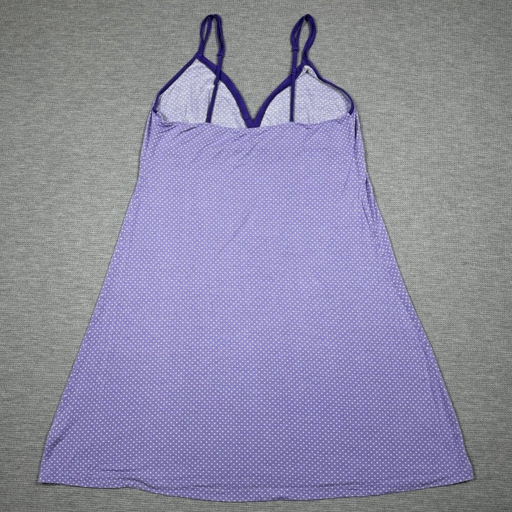 Relativity Intimates Night Dress Size L Purple Polka Dots V Neck Sleeveless - Picture 6 of 14